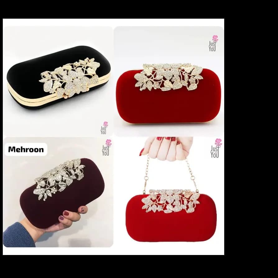 Velvet clutch
