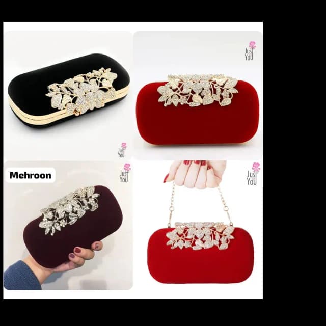 Velvet clutch